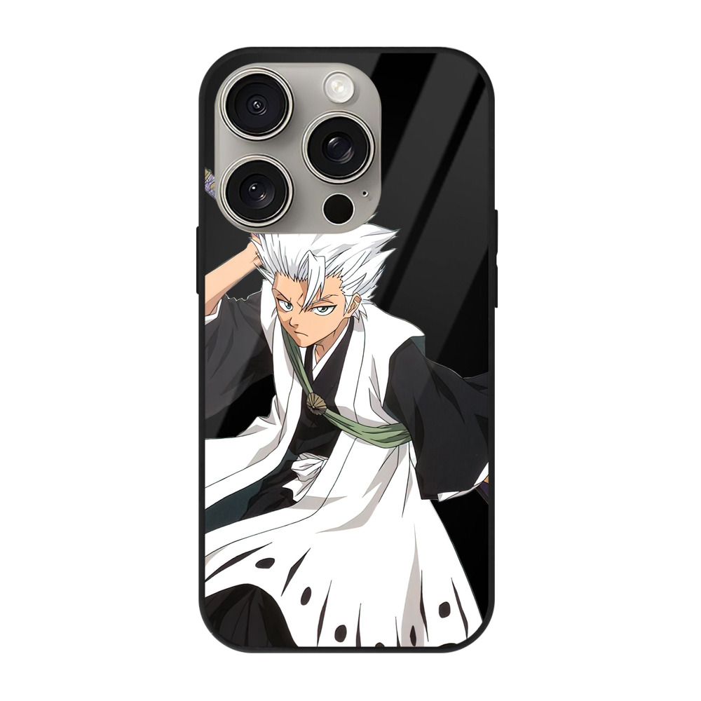 （画像用） ブリーチ 日番谷冬獅郎（ひつがや とうしろう） BLEACH Hitsugaya Toushirou 【iPhone15Pro対応】スマホケース 耐衝撃＆黄変防止 背面ガラス