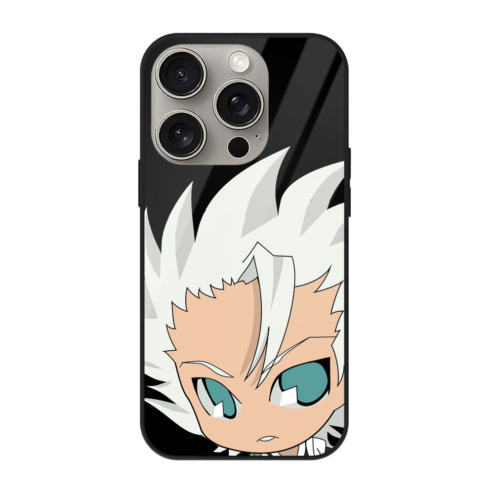 （画像用） ブリーチ 日番谷冬獅郎（ひつがや とうしろう） BLEACH Hitsugaya Toushirou 【iPhone15Pro対応】スマホケース 耐衝撃＆黄変防止 背面ガラス