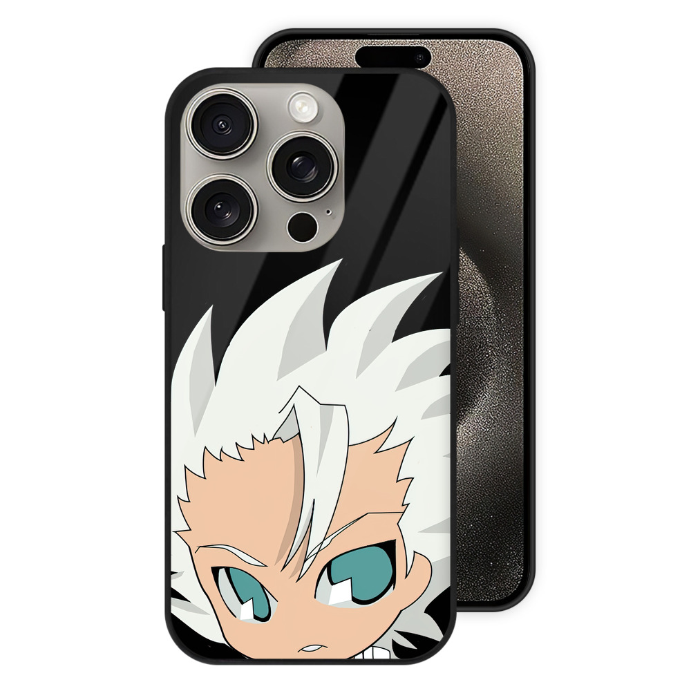 （画像用） ブリーチ 日番谷冬獅郎（ひつがや とうしろう） BLEACH Hitsugaya Toushirou 【iPhone15Pro対応】スマホケース 耐衝撃＆黄変防止 背面ガラス