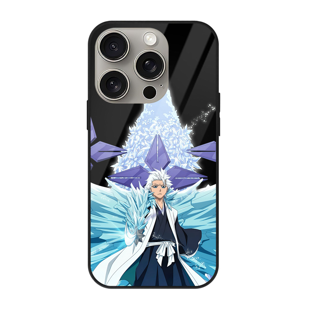 （画像用） ブリーチ 日番谷冬獅郎（ひつがや とうしろう） BLEACH Hitsugaya Toushirou 【iPhone15Pro対応】スマホケース 耐衝撃＆黄変防止 背面ガラス