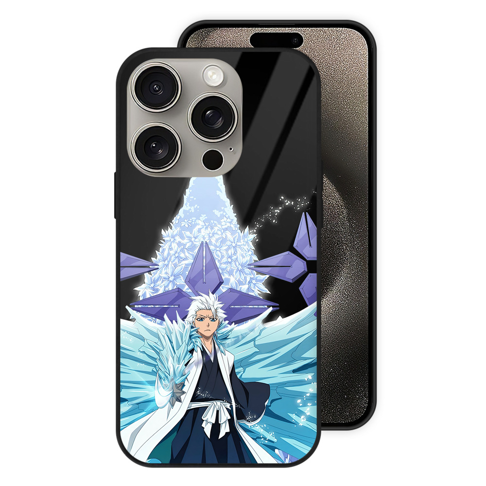 （画像用） ブリーチ 日番谷冬獅郎（ひつがや とうしろう） BLEACH Hitsugaya Toushirou 【iPhone15Pro対応】スマホケース 耐衝撃＆黄変防止 背面ガラス