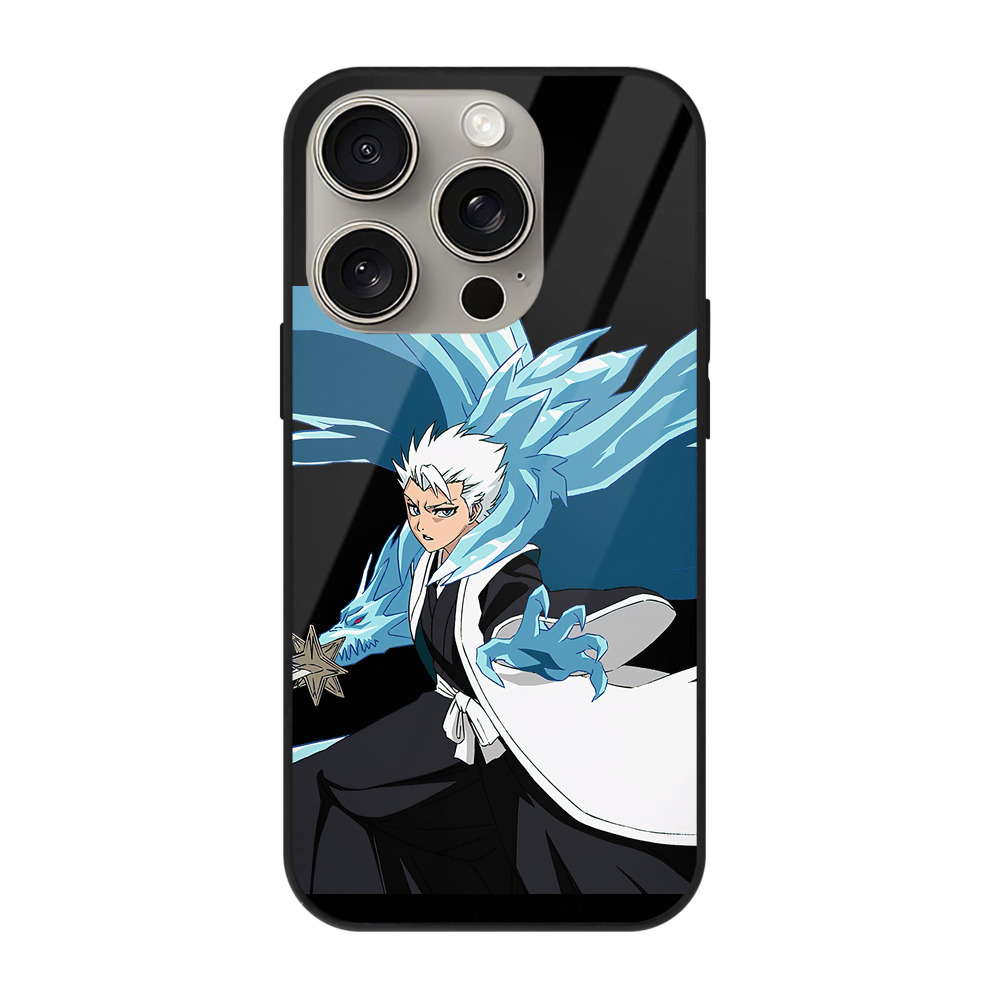 （画像用） ブリーチ 日番谷冬獅郎（ひつがや とうしろう） BLEACH Hitsugaya Toushirou 【iPhone15Pro対応】スマホケース 耐衝撃＆黄変防止 背面ガラス