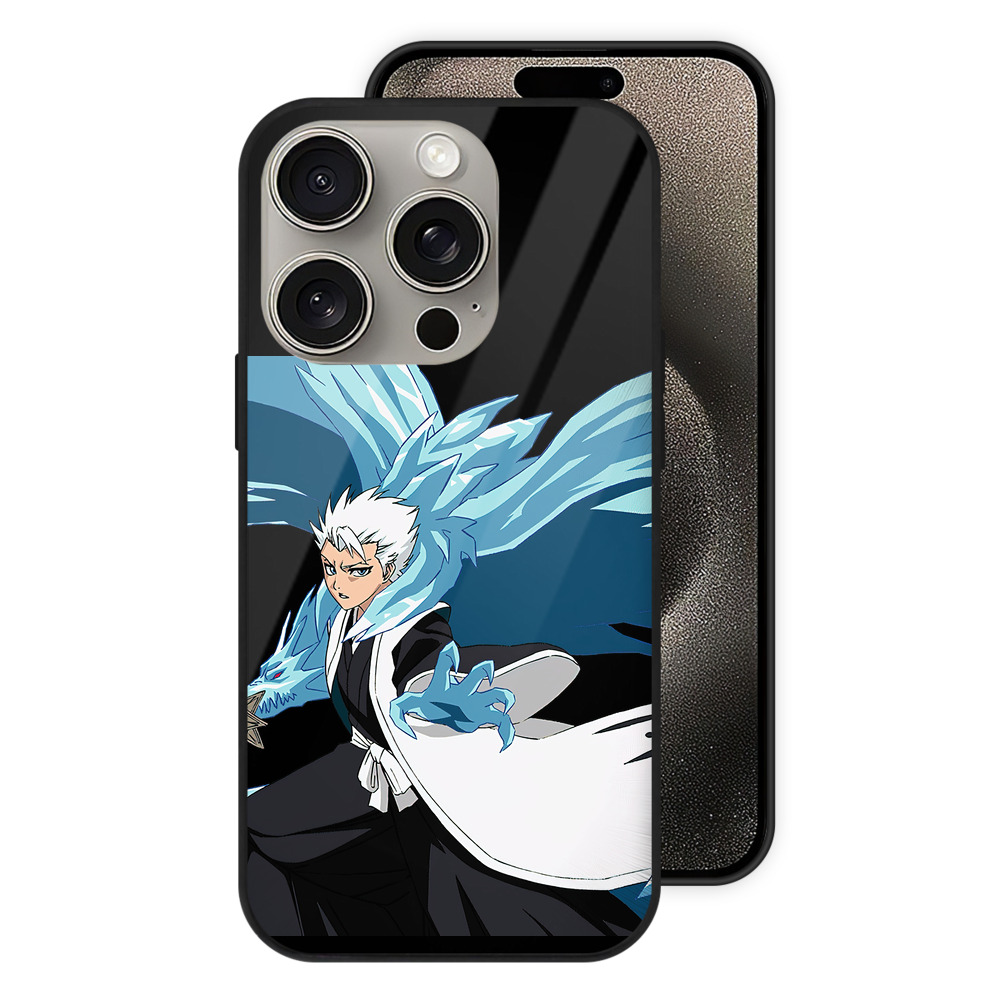 （画像用） ブリーチ 日番谷冬獅郎（ひつがや とうしろう） BLEACH Hitsugaya Toushirou 【iPhone15Pro対応】スマホケース 耐衝撃＆黄変防止 背面ガラス