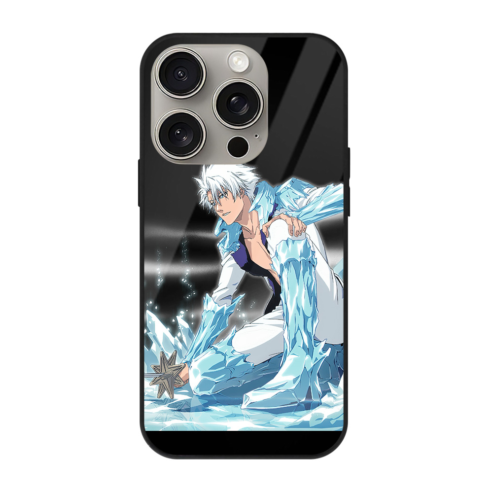 （画像用） ブリーチ 日番谷冬獅郎（ひつがや とうしろう） BLEACH Hitsugaya Toushirou 【iPhone15Pro対応】スマホケース 耐衝撃＆黄変防止 背面ガラス