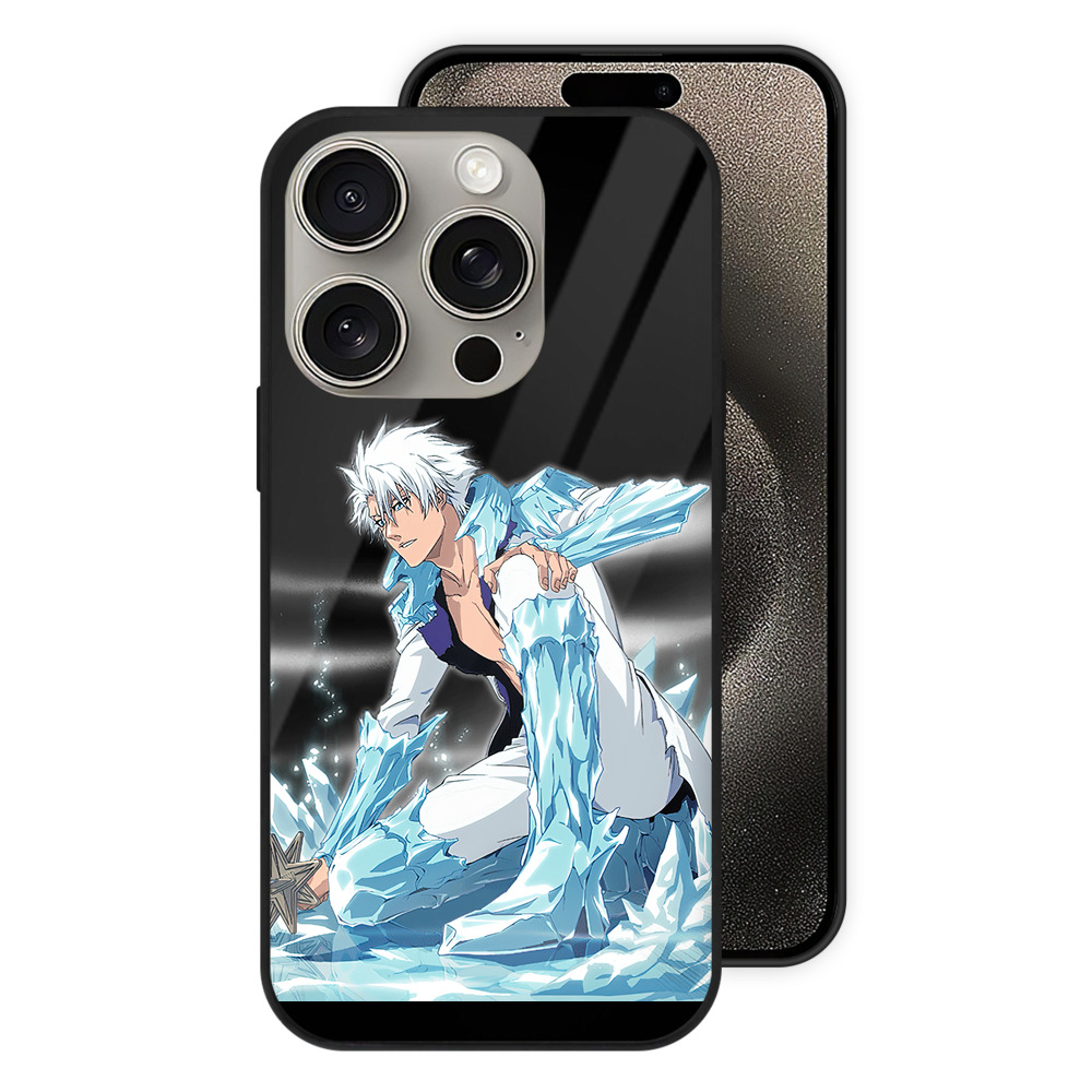 （画像用） ブリーチ 日番谷冬獅郎（ひつがや とうしろう） BLEACH Hitsugaya Toushirou 【iPhone15Pro対応】スマホケース 耐衝撃＆黄変防止 背面ガラス