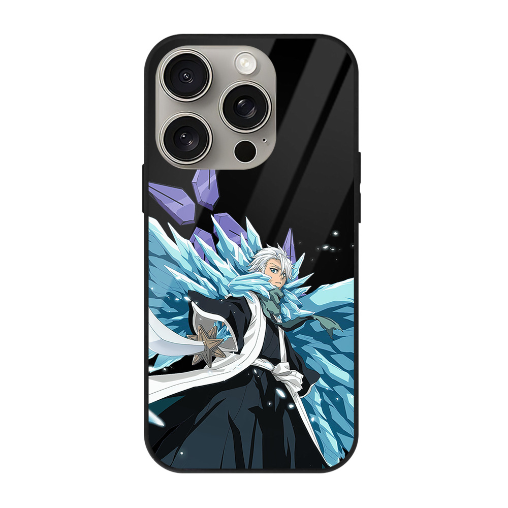 （画像用） ブリーチ 日番谷冬獅郎（ひつがや とうしろう） BLEACH Hitsugaya Toushirou 【iPhone15Pro対応】スマホケース 耐衝撃＆黄変防止 背面ガラス