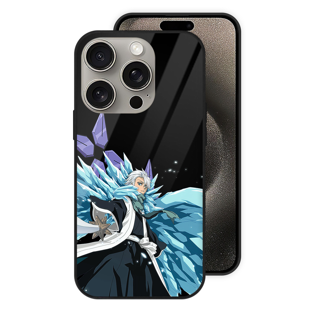 （画像用） ブリーチ 日番谷冬獅郎（ひつがや とうしろう） BLEACH Hitsugaya Toushirou 【iPhone15Pro対応】スマホケース 耐衝撃＆黄変防止 背面ガラス