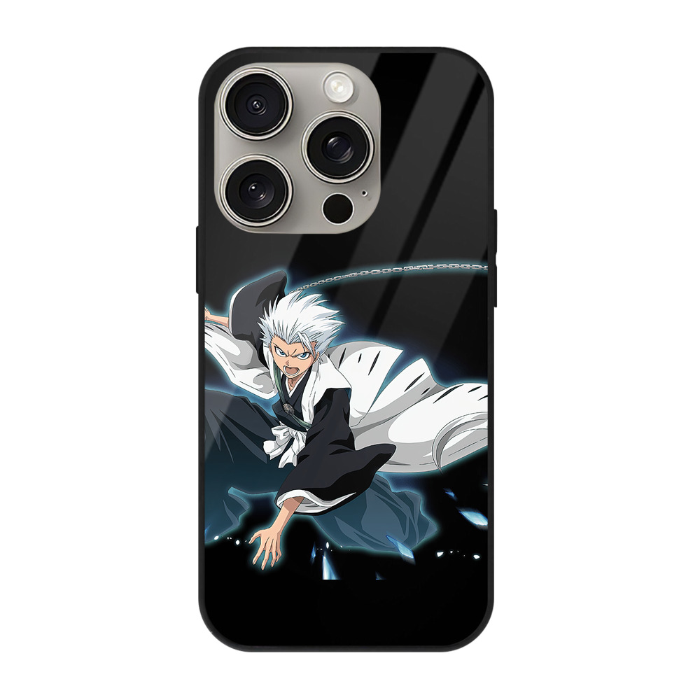 （画像用） ブリーチ 日番谷冬獅郎（ひつがや とうしろう） BLEACH Hitsugaya Toushirou 【iPhone15Pro対応】スマホケース 耐衝撃＆黄変防止 背面ガラス