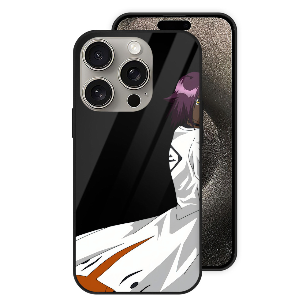 （画像用） ブリーチ 四楓院 夜一（しほういん よるいち） BLEACH Shihouin Yoruichi 【iPhone15Pro対応】スマホケース 耐衝撃＆黄変防止 背面ガラス