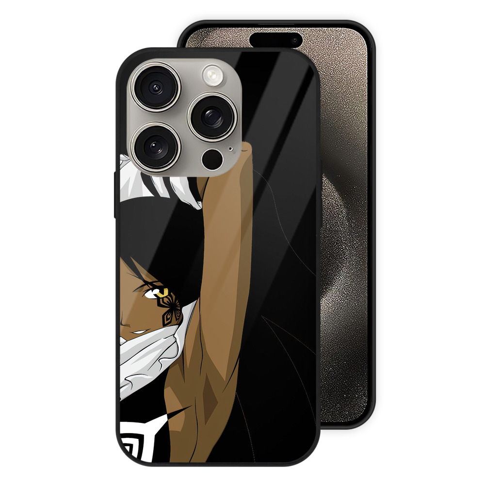 （画像用） ブリーチ 四楓院 夜一（しほういん よるいち） BLEACH Shihouin Yoruichi 【iPhone15Pro対応】スマホケース 耐衝撃＆黄変防止 背面ガラス