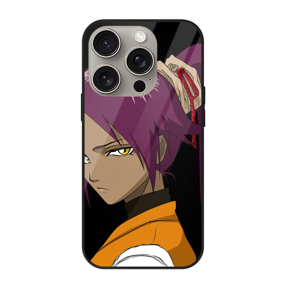 （画像用） ブリーチ 四楓院 夜一（しほういん よるいち） BLEACH Shihouin Yoruichi 【iPhone15Pro対応】スマホケース 耐衝撃＆黄変防止 背面ガラス
