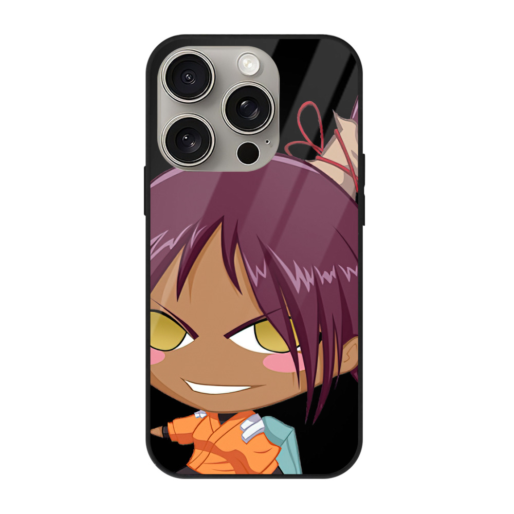 （画像用） ブリーチ 四楓院 夜一（しほういん よるいち） BLEACH Shihouin Yoruichi 【iPhone15Pro対応】スマホケース 耐衝撃＆黄変防止 背面ガラス