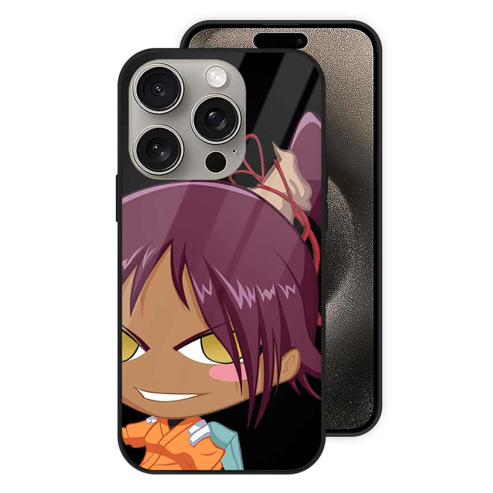 （画像用） ブリーチ 四楓院 夜一（しほういん よるいち） BLEACH Shihouin Yoruichi 【iPhone15Pro対応】スマホケース 耐衝撃＆黄変防止 背面ガラス