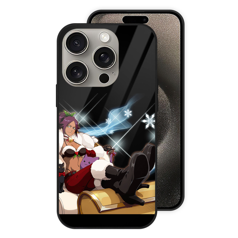 （画像用） ブリーチ 四楓院 夜一（しほういん よるいち） BLEACH Shihouin Yoruichi 【iPhone15Pro対応】スマホケース 耐衝撃＆黄変防止 背面ガラス