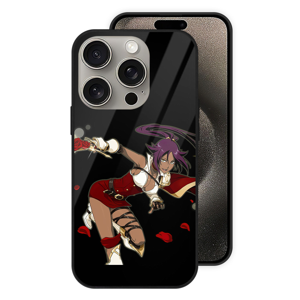 （画像用） ブリーチ 四楓院 夜一（しほういん よるいち） BLEACH Shihouin Yoruichi 【iPhone15Pro対応】スマホケース 耐衝撃＆黄変防止 背面ガラス