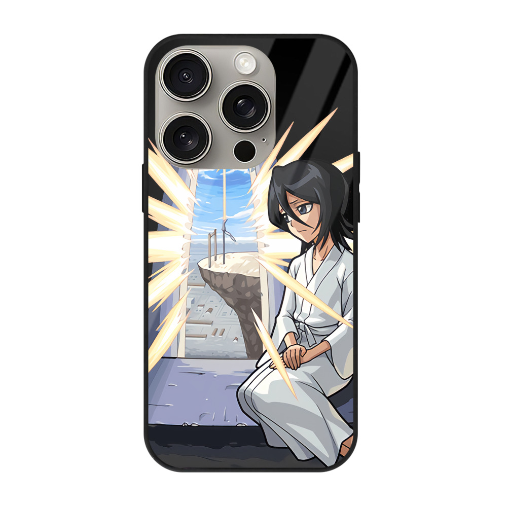 （画像用） ブリーチ 朽木ルキア BLEACH Kuchiki Rukia 【iPhone15Pro対応】スマホケース 耐衝撃＆黄変防止 背面ガラス