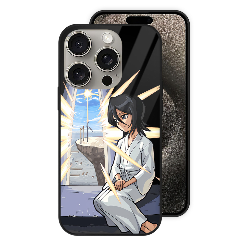 （画像用） ブリーチ 朽木ルキア BLEACH Kuchiki Rukia 【iPhone15Pro対応】スマホケース 耐衝撃＆黄変防止 背面ガラス