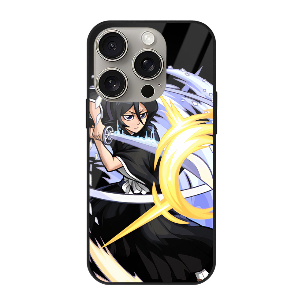 （画像用） ブリーチ 朽木ルキア BLEACH Kuchiki Rukia 【iPhone15Pro対応】スマホケース 耐衝撃＆黄変防止 背面ガラス