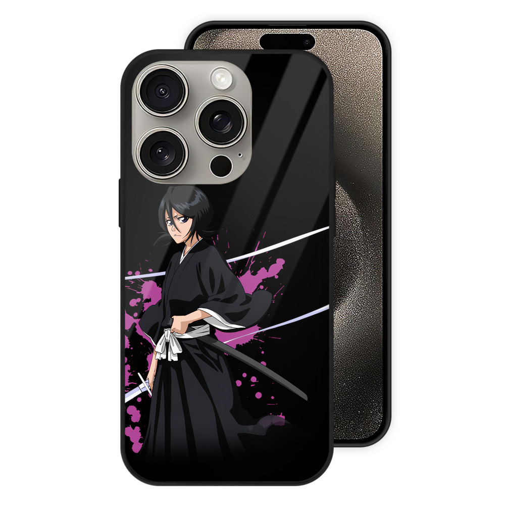 （画像用） ブリーチ 朽木ルキア BLEACH Kuchiki Rukia 【iPhone15Pro対応】スマホケース 耐衝撃＆黄変防止 背面ガラス