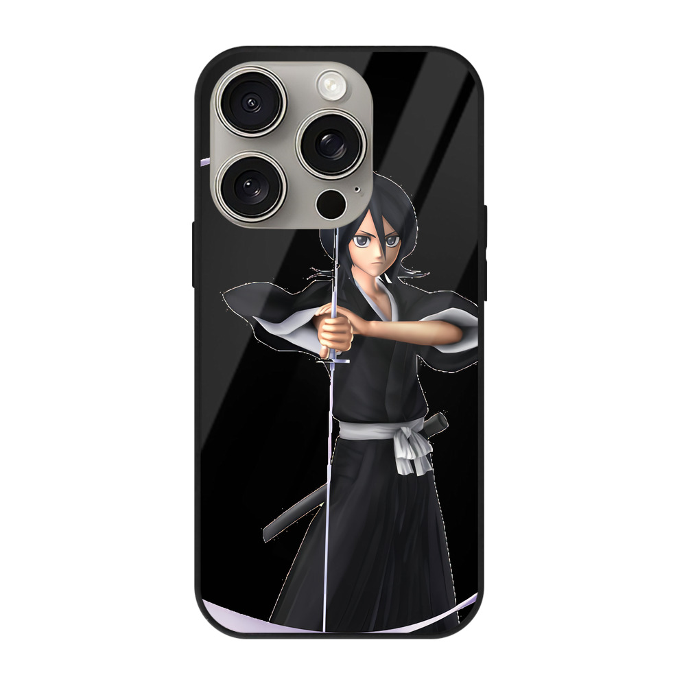 （画像用） ブリーチ 朽木ルキア BLEACH Kuchiki Rukia 【iPhone15Pro対応】スマホケース 耐衝撃＆黄変防止 背面ガラス