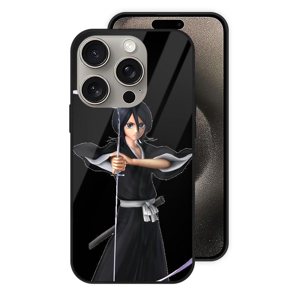 （画像用） ブリーチ 朽木ルキア BLEACH Kuchiki Rukia 【iPhone15Pro対応】スマホケース 耐衝撃＆黄変防止 背面ガラス