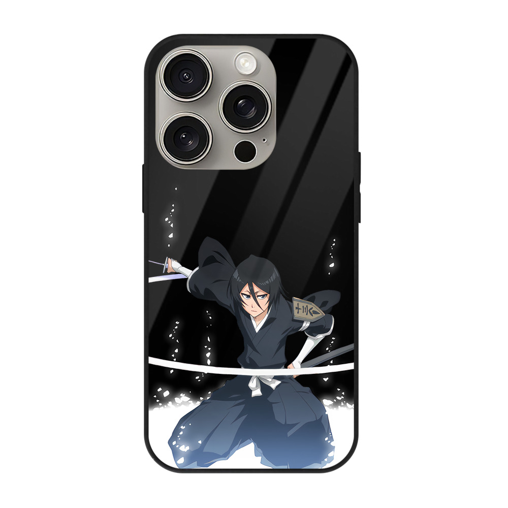 （画像用） ブリーチ 朽木ルキア BLEACH Kuchiki Rukia 【iPhone15Pro対応】スマホケース 耐衝撃＆黄変防止 背面ガラス