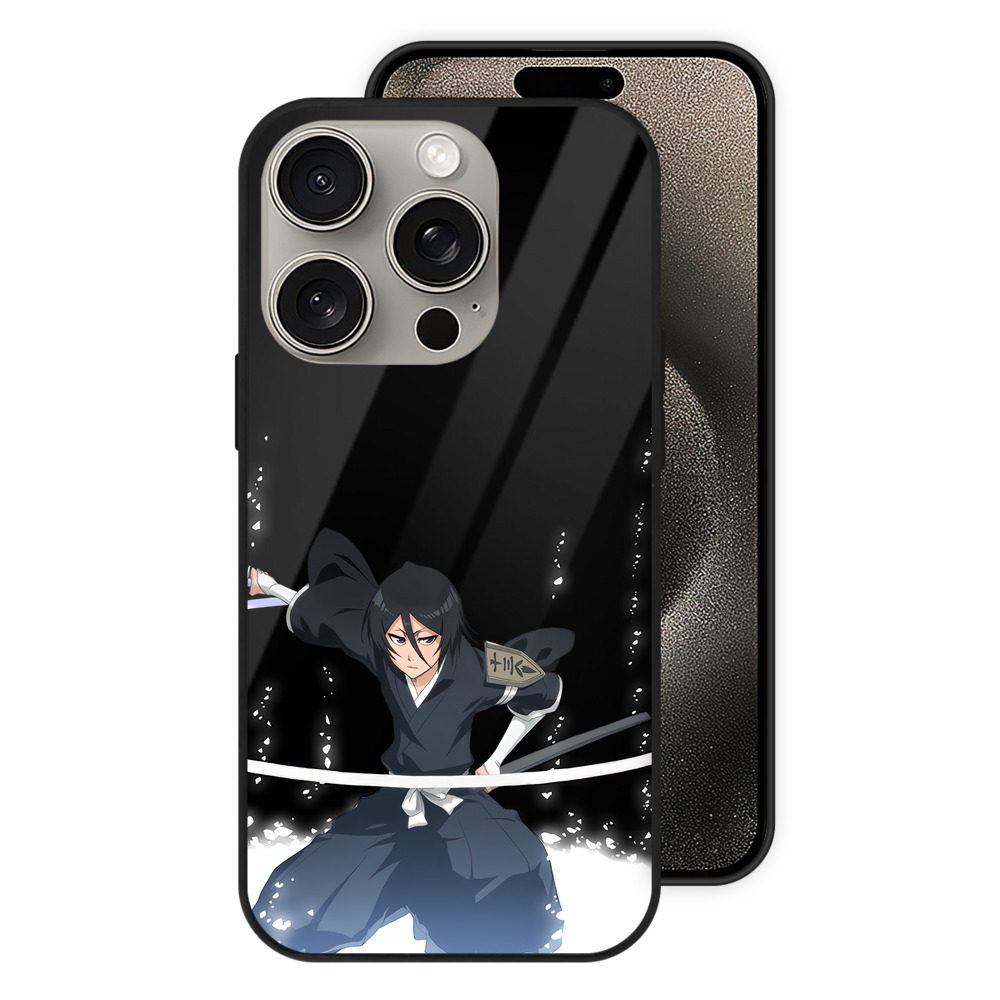 （画像用） ブリーチ 朽木ルキア BLEACH Kuchiki Rukia 【iPhone15Pro対応】スマホケース 耐衝撃＆黄変防止 背面ガラス