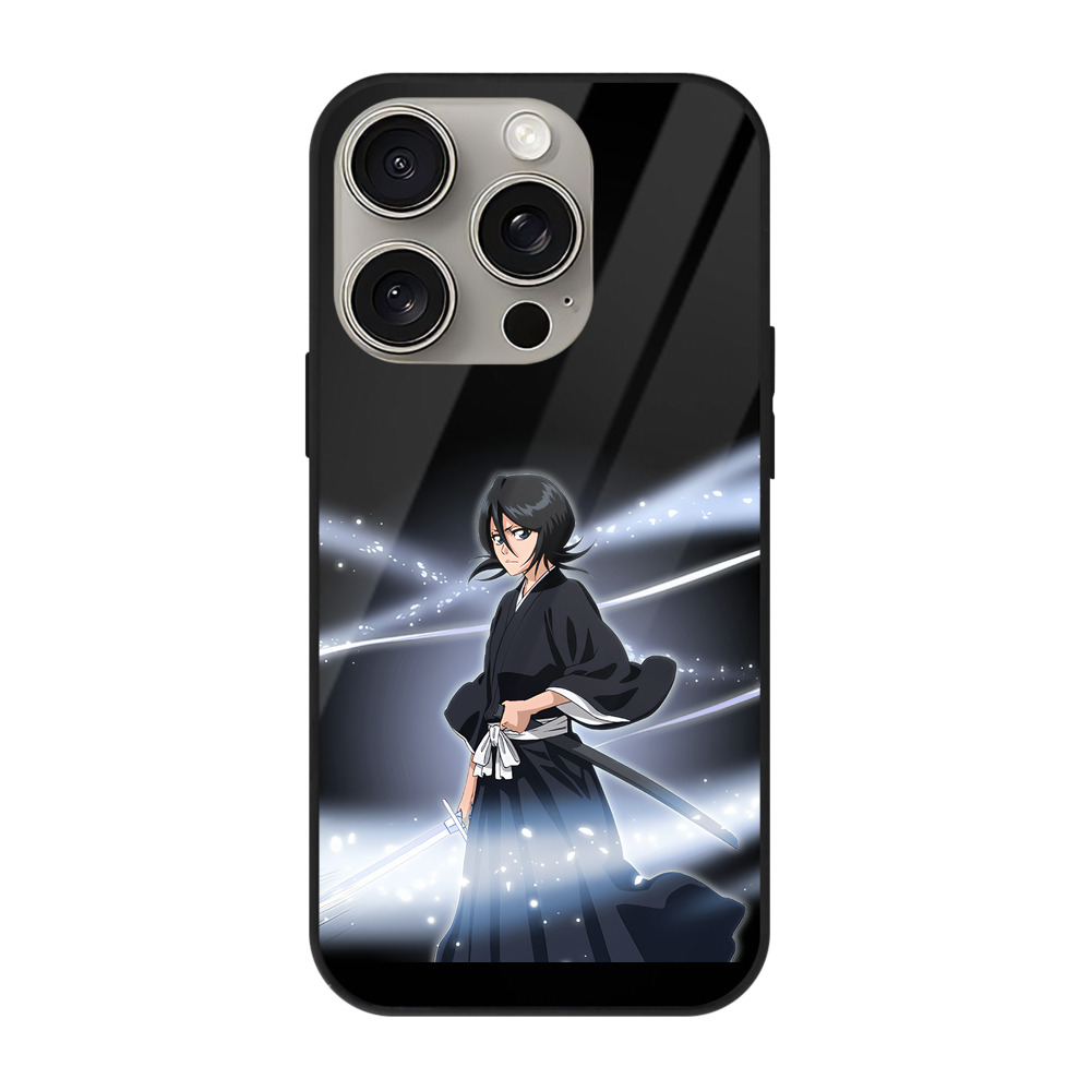 （画像用） ブリーチ 朽木ルキア BLEACH Kuchiki Rukia 【iPhone15Pro対応】スマホケース 耐衝撃＆黄変防止 背面ガラス