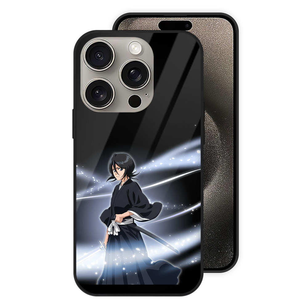 （画像用） ブリーチ 朽木ルキア BLEACH Kuchiki Rukia 【iPhone15Pro対応】スマホケース 耐衝撃＆黄変防止 背面ガラス