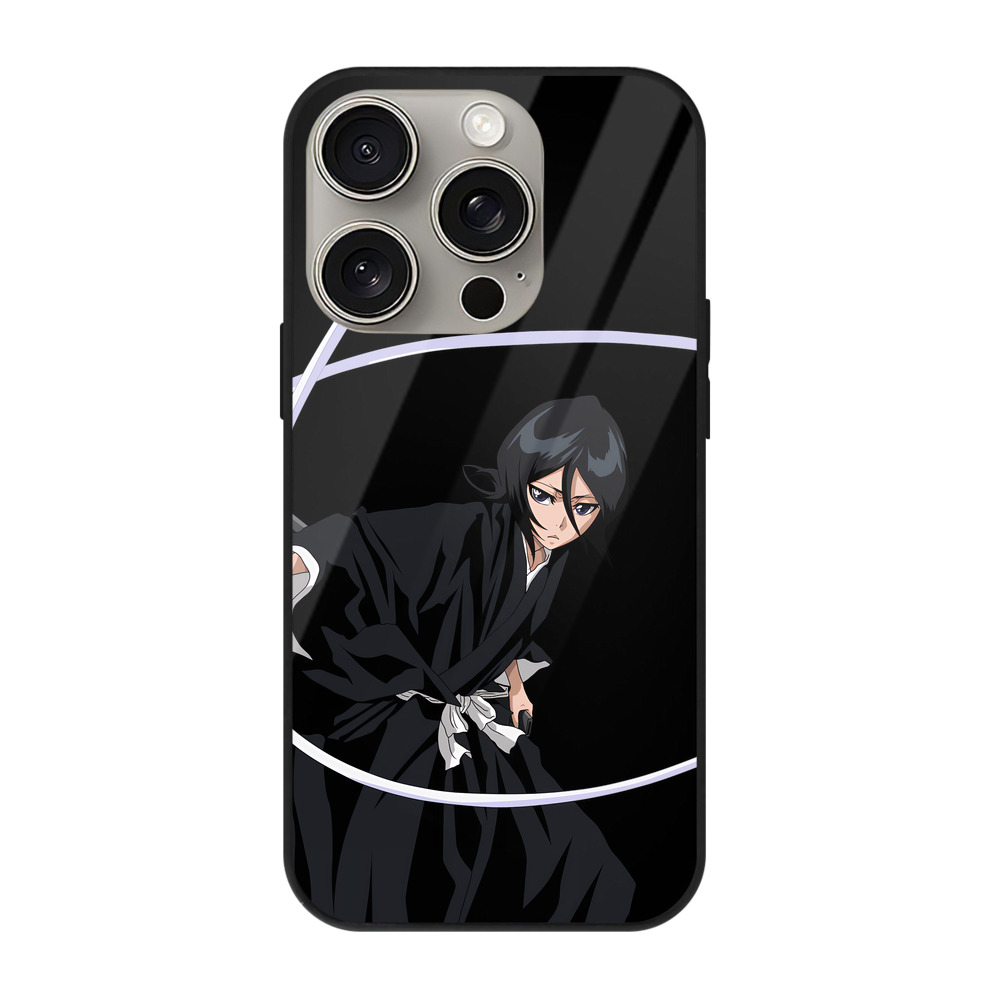 （画像用） ブリーチ 朽木ルキア BLEACH Kuchiki Rukia 【iPhone15Pro対応】スマホケース 耐衝撃＆黄変防止 背面ガラス