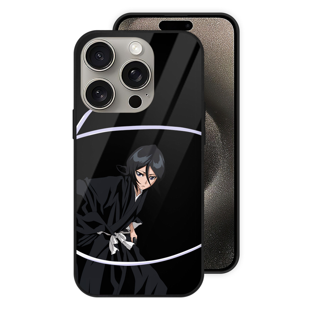 （画像用） ブリーチ 朽木ルキア BLEACH Kuchiki Rukia 【iPhone15Pro対応】スマホケース 耐衝撃＆黄変防止 背面ガラス