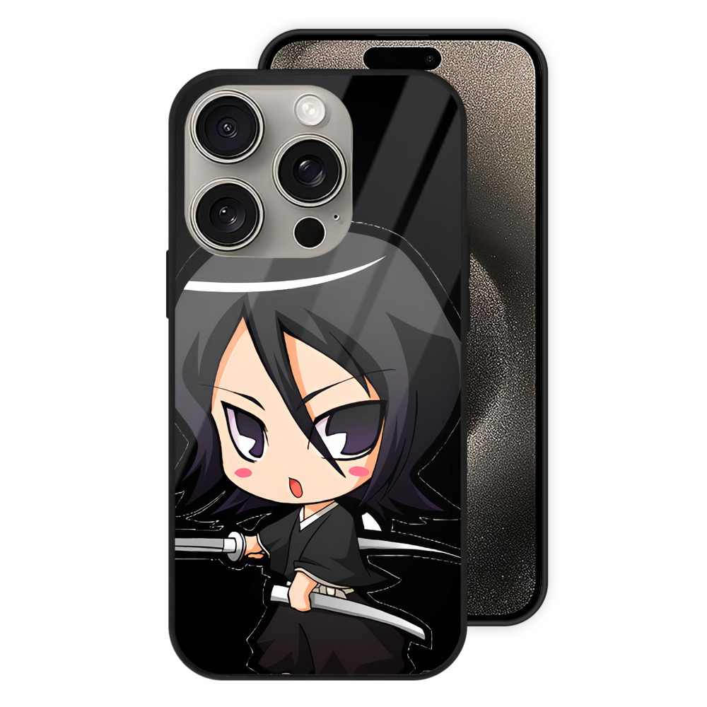 （画像用） ブリーチ 朽木ルキア BLEACH Kuchiki Rukia 【iPhone15Pro対応】スマホケース 耐衝撃＆黄変防止 背面ガラス