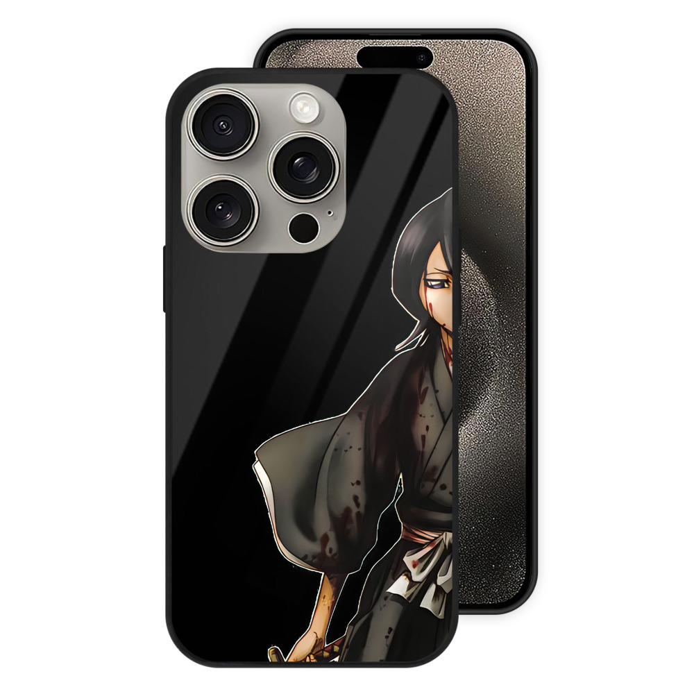 （画像用） ブリーチ 朽木ルキア BLEACH Kuchiki Rukia 【iPhone15Pro対応】スマホケース 耐衝撃＆黄変防止 背面ガラス