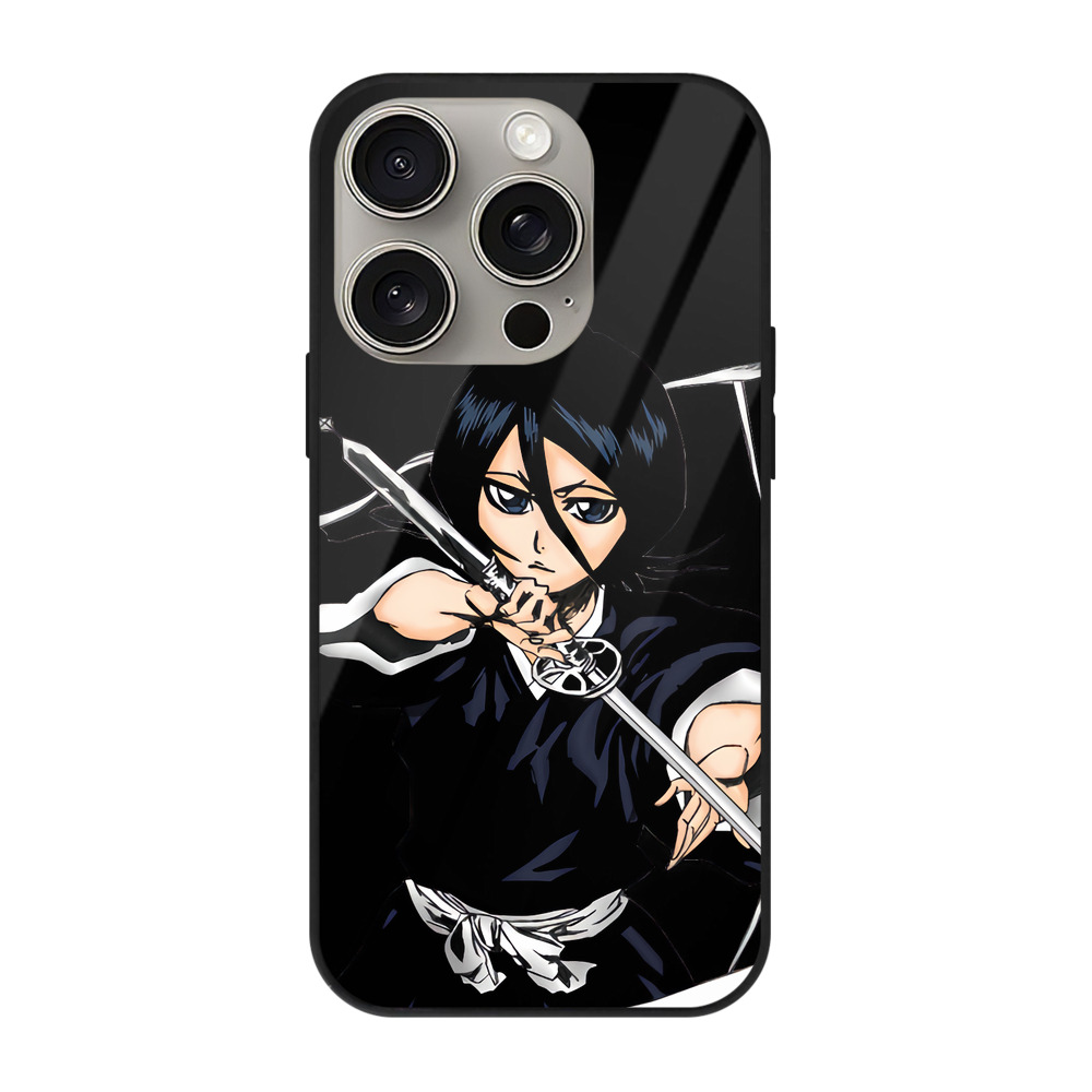 （画像用） ブリーチ 朽木ルキア BLEACH Kuchiki Rukia 【iPhone15Pro対応】スマホケース 耐衝撃＆黄変防止 背面ガラス