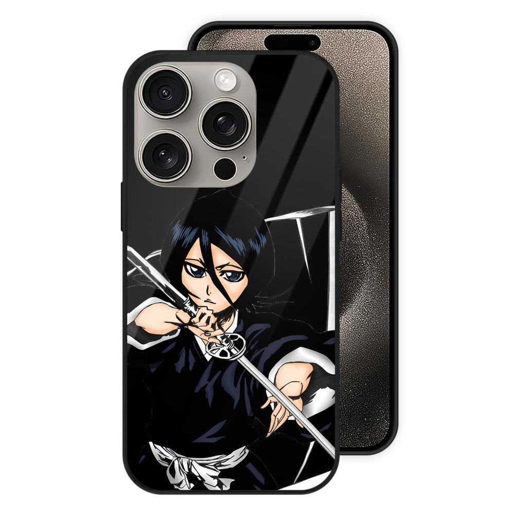 （画像用） ブリーチ 朽木ルキア BLEACH Kuchiki Rukia 【iPhone15Pro対応】スマホケース 耐衝撃＆黄変防止 背面ガラス