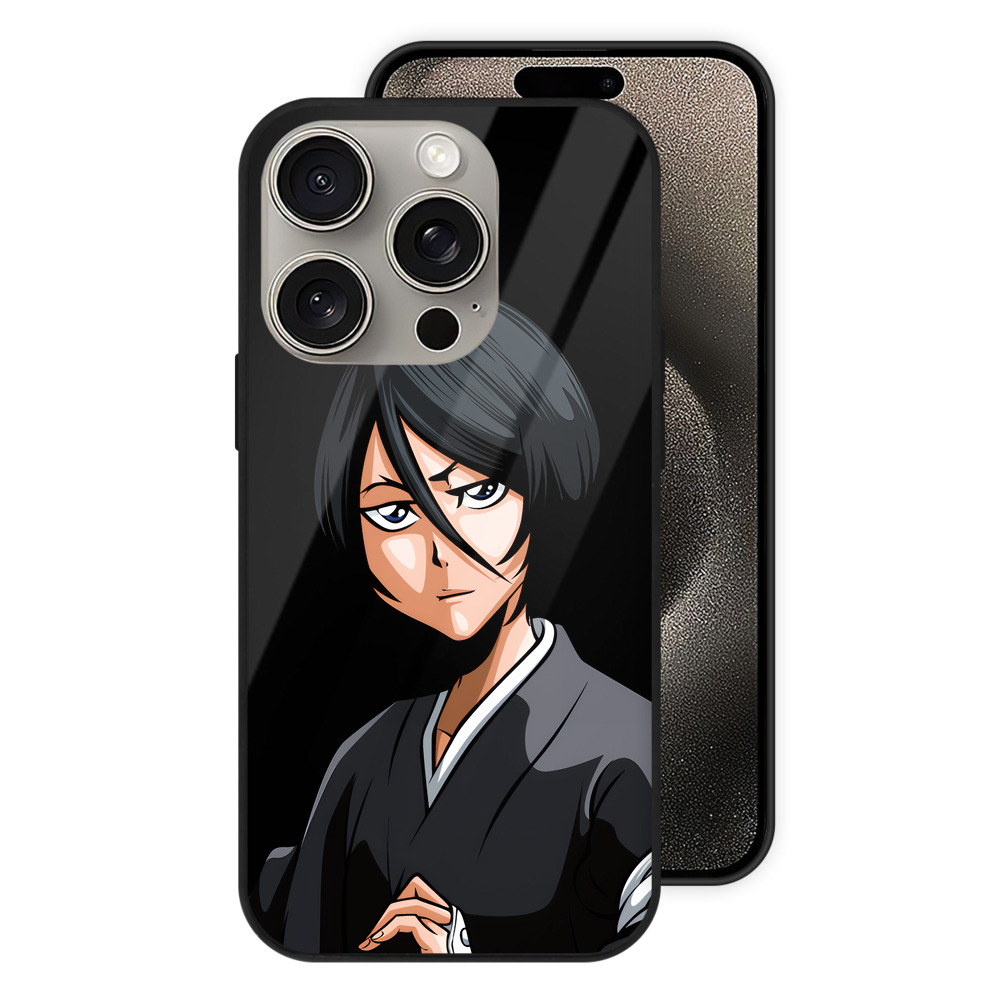 （画像用） ブリーチ 朽木ルキア BLEACH Kuchiki Rukia 【iPhone15Pro対応】スマホケース 耐衝撃＆黄変防止 背面ガラス