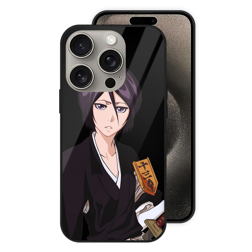 （画像用） ブリーチ 朽木ルキア BLEACH Kuchiki Rukia 【iPhone15Pro対応】スマホケース 耐衝撃＆黄変防止 背面ガラス
