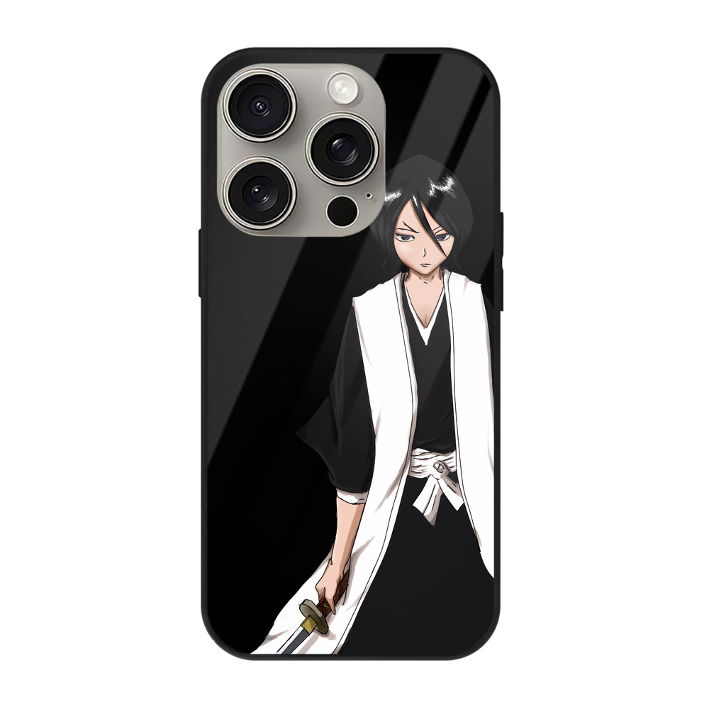 （画像用） ブリーチ 朽木ルキア BLEACH Kuchiki Rukia 【iPhone15Pro対応】スマホケース 耐衝撃＆黄変防止 背面ガラス
