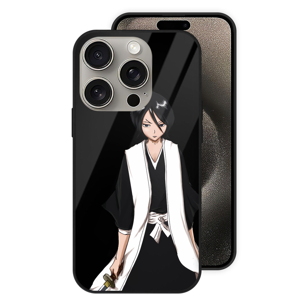 （画像用） ブリーチ 朽木ルキア BLEACH Kuchiki Rukia 【iPhone15Pro対応】スマホケース 耐衝撃＆黄変防止 背面ガラス