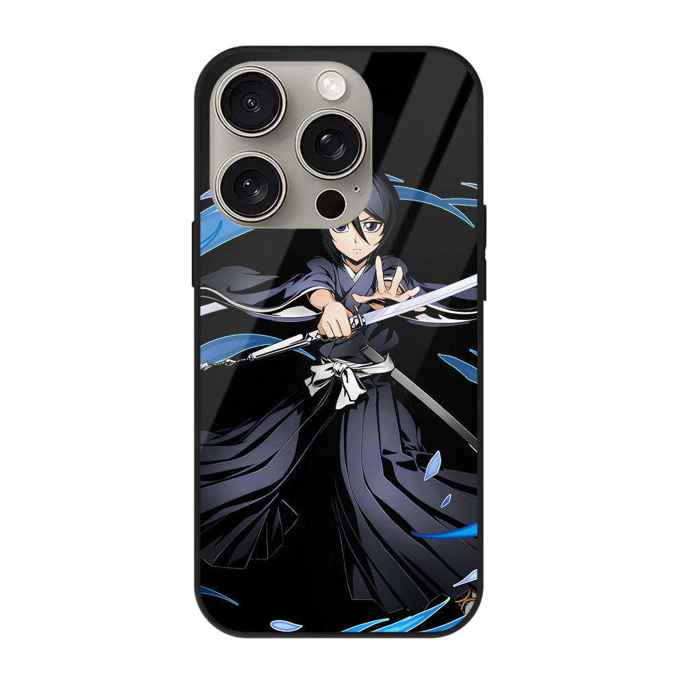 （画像用） ブリーチ 朽木ルキア BLEACH Kuchiki Rukia 【iPhone15Pro対応】スマホケース 耐衝撃＆黄変防止 背面ガラス
