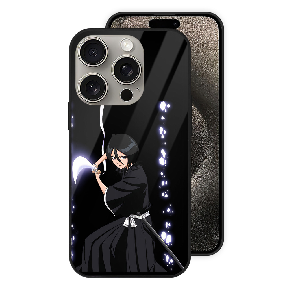 （画像用） ブリーチ 朽木ルキア BLEACH Kuchiki Rukia 【iPhone15Pro対応】スマホケース 耐衝撃＆黄変防止 背面ガラス