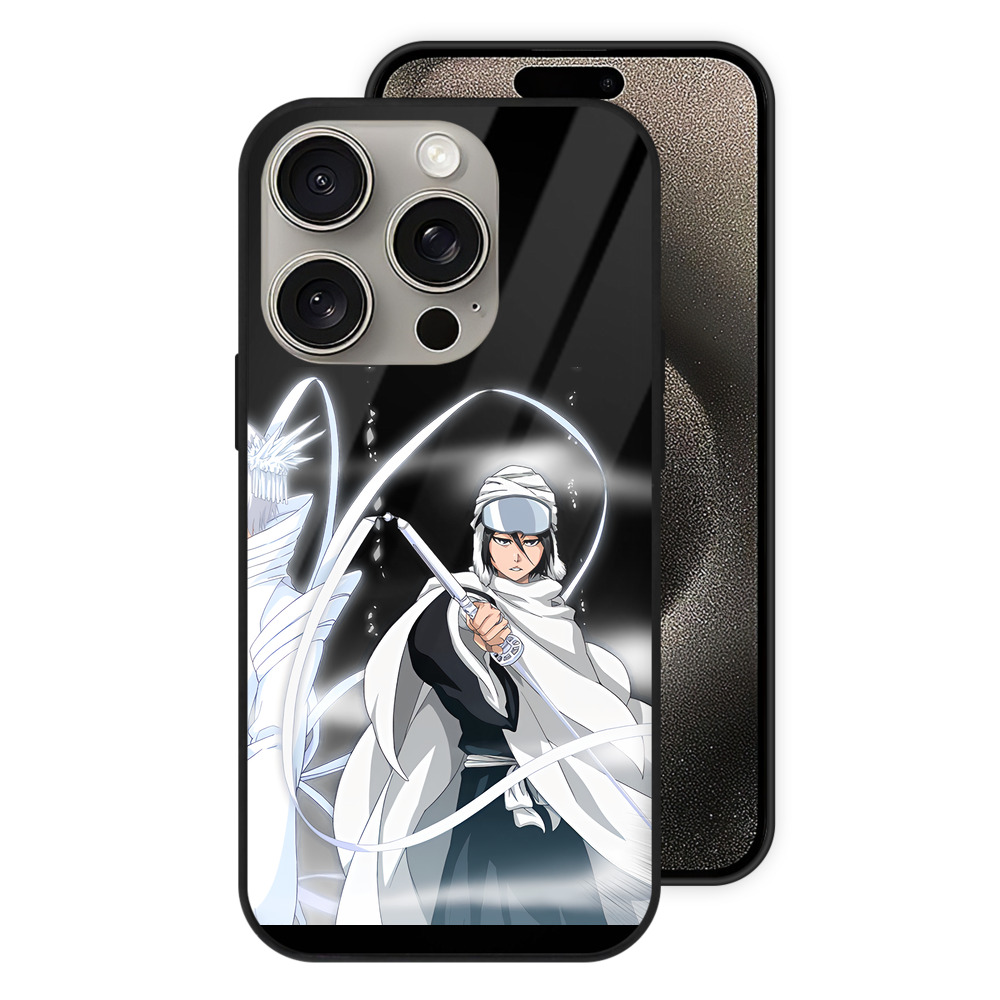 （画像用） ブリーチ 朽木ルキア BLEACH Kuchiki Rukia 【iPhone15Pro対応】スマホケース 耐衝撃＆黄変防止 背面ガラス
