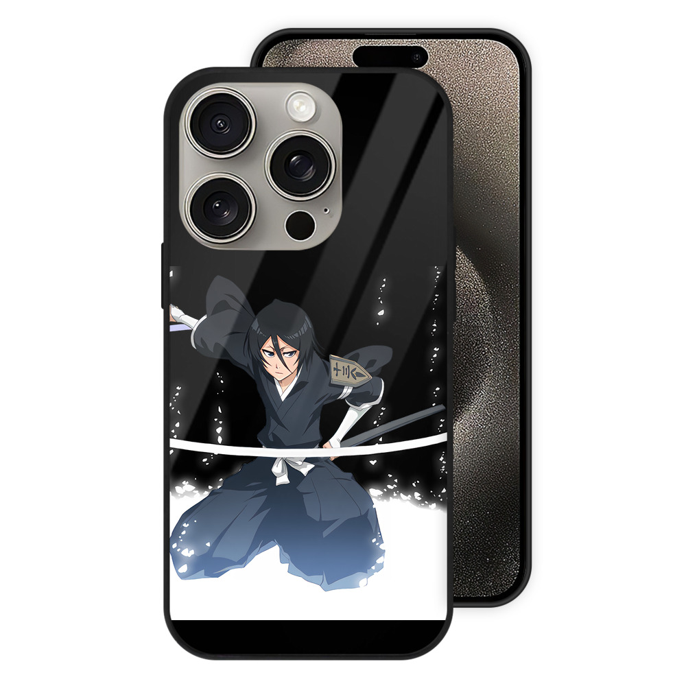 （画像用） ブリーチ 朽木ルキア BLEACH Kuchiki Rukia 【iPhone15Pro対応】スマホケース 耐衝撃＆黄変防止 背面ガラス