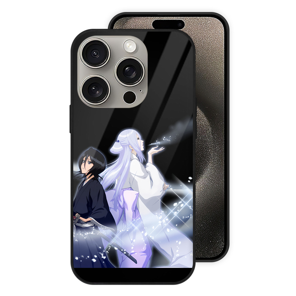 （画像用） ブリーチ 朽木ルキア BLEACH Kuchiki Rukia 【iPhone15Pro対応】スマホケース 耐衝撃＆黄変防止 背面ガラス