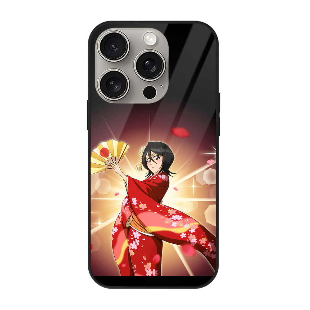 （画像用） ブリーチ 朽木ルキア BLEACH Kuchiki Rukia 【iPhone15Pro対応】スマホケース 耐衝撃＆黄変防止 背面ガラス