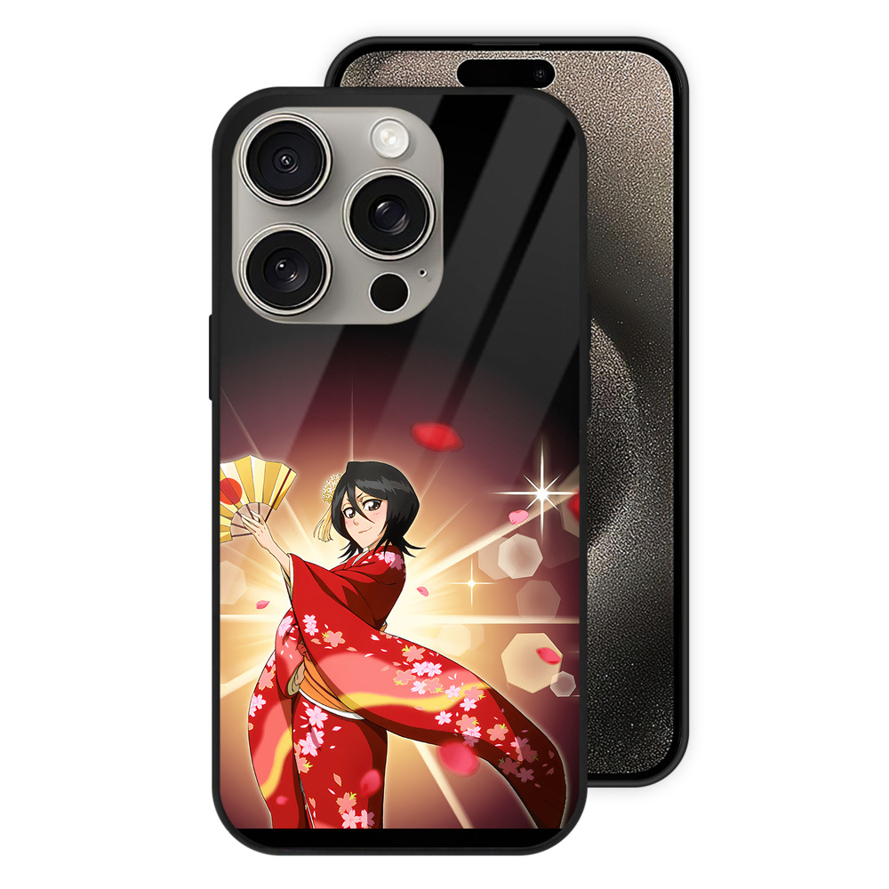 （画像用） ブリーチ 朽木ルキア BLEACH Kuchiki Rukia 【iPhone15Pro対応】スマホケース 耐衝撃＆黄変防止 背面ガラス