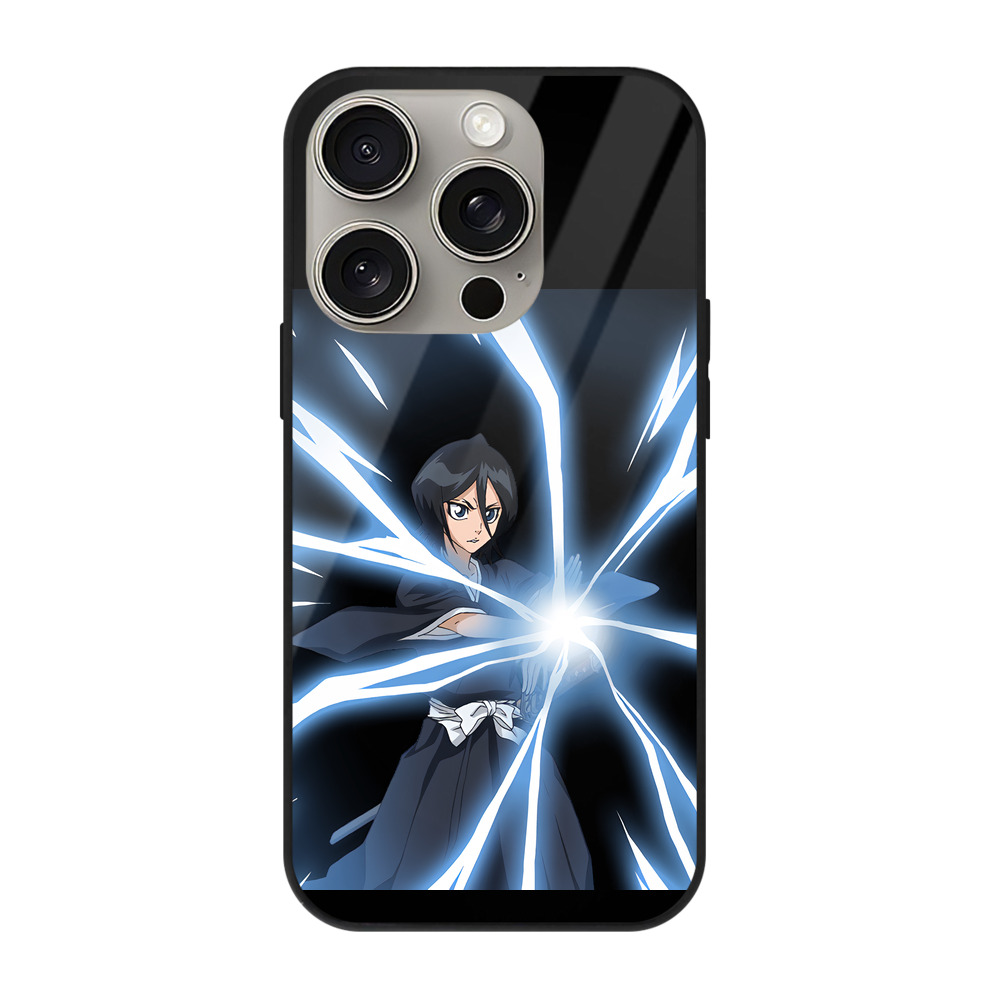 （画像用） ブリーチ 朽木ルキア BLEACH Kuchiki Rukia 【iPhone15Pro対応】スマホケース 耐衝撃＆黄変防止 背面ガラス