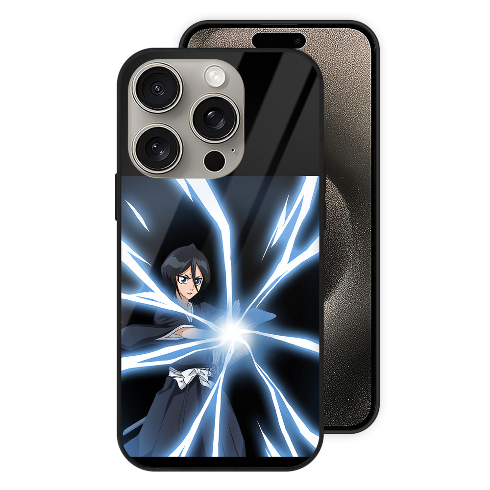 （画像用） ブリーチ 朽木ルキア BLEACH Kuchiki Rukia 【iPhone15Pro対応】スマホケース 耐衝撃＆黄変防止 背面ガラス