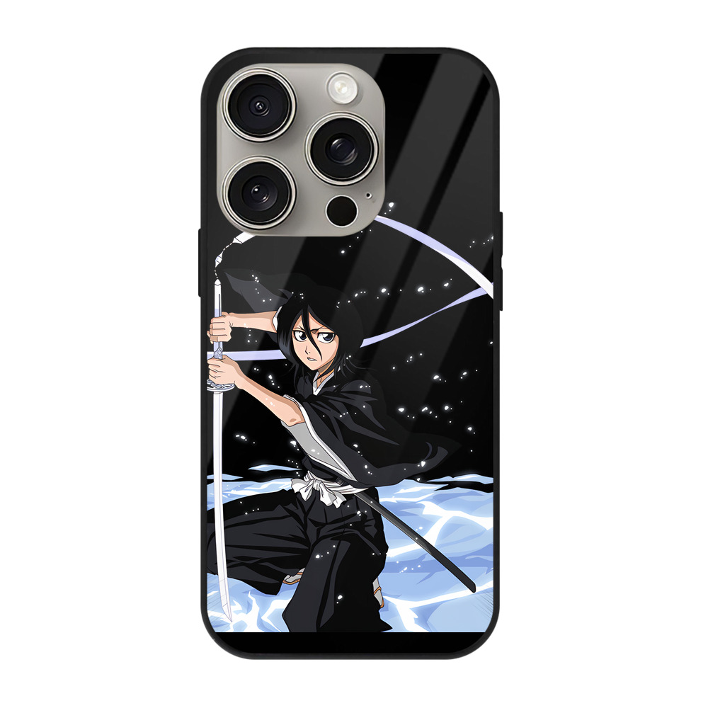 （画像用） ブリーチ 朽木ルキア BLEACH Kuchiki Rukia 【iPhone15Pro対応】スマホケース 耐衝撃＆黄変防止 背面ガラス