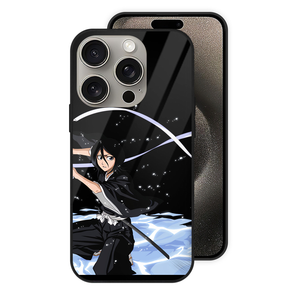 （画像用） ブリーチ 朽木ルキア BLEACH Kuchiki Rukia 【iPhone15Pro対応】スマホケース 耐衝撃＆黄変防止 背面ガラス